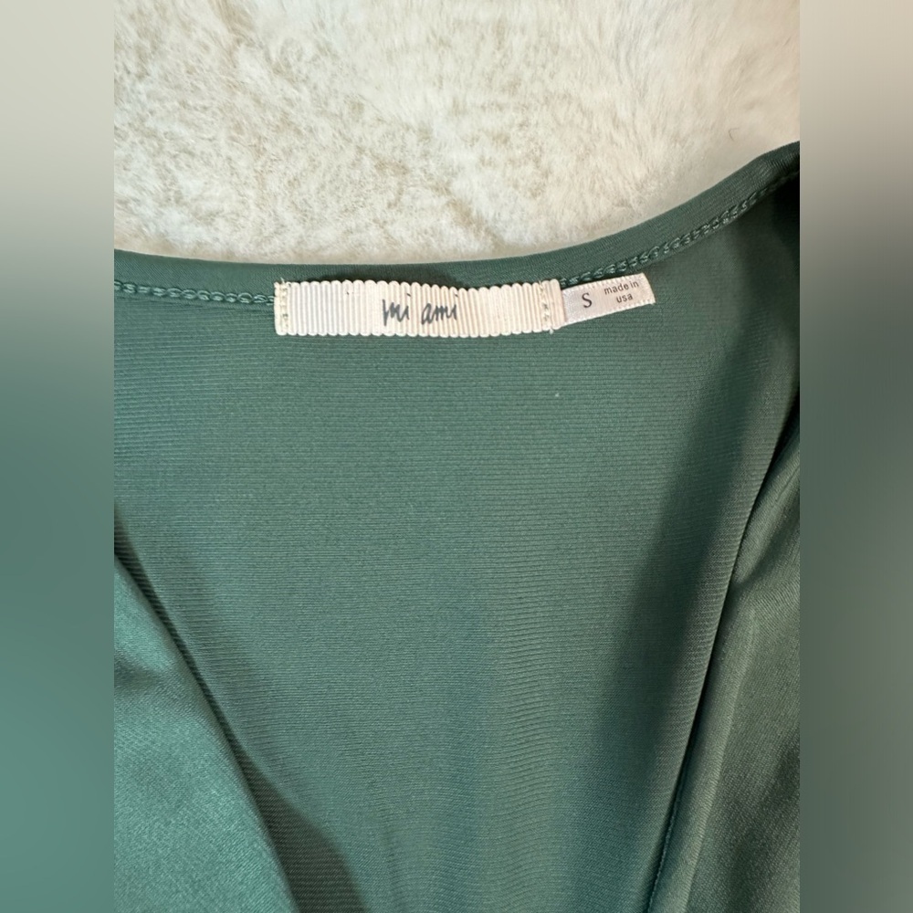 Mi Ami women’s small front gather dress green - Picture 3 of 4
